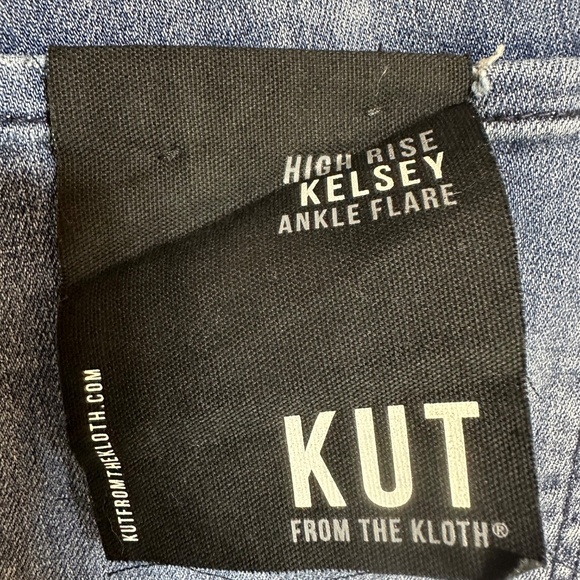 Kut From The Cloth Women's Jeans 24W Blue High Rise Kelsey Ankle Flare - Picture 7 of 11